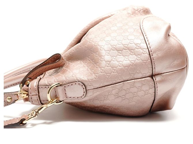 Borsa a Spalla Sukey in Pelle Micro GG Shima di Gucci Rosa - vista 3
