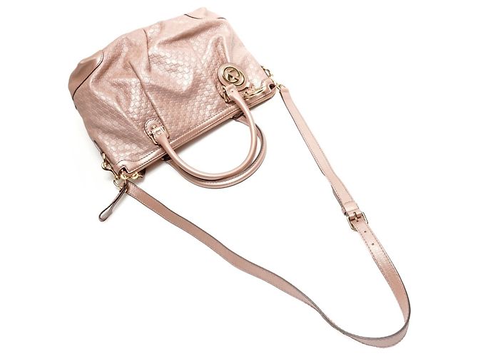 Borsa a Spalla Sukey in Pelle Micro GG Shima di Gucci Rosa - vista 8