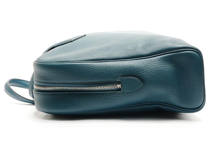 Borsa a mano Hermès Victoria II con stampa T Blu - vista 3