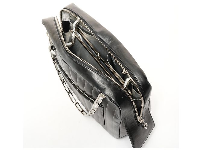 Borsa a Spalla in Pelle di Agnello Chanel Nero - vista 10