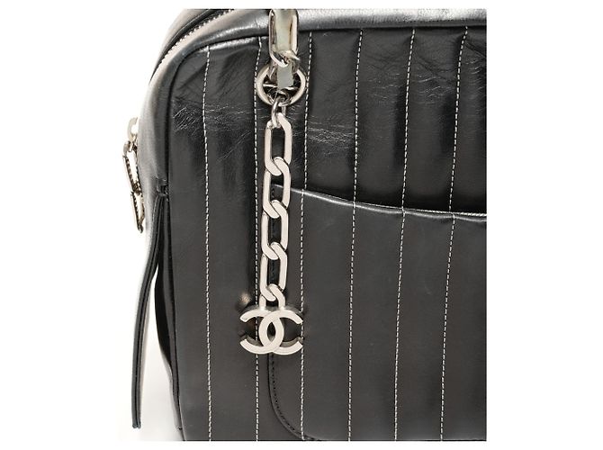 Borsa a Spalla in Pelle di Agnello Chanel Nero - vista 12
