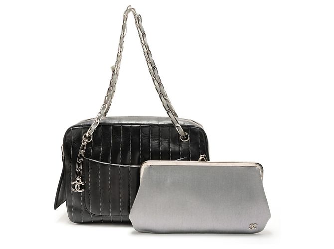 Borsa a Spalla in Pelle di Agnello Chanel Nero - vista 22