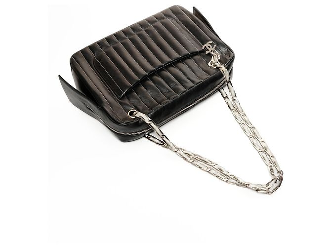 Borsa a Spalla in Pelle di Agnello Chanel Nero - vista 8