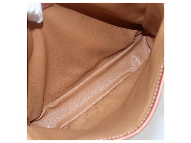 Céline Celine Vintage Macadam Canvas and Leather Marrone - vista 5