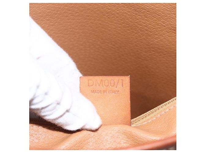 Céline Celine Vintage Macadam Canvas and Leather Marrone - vista 7