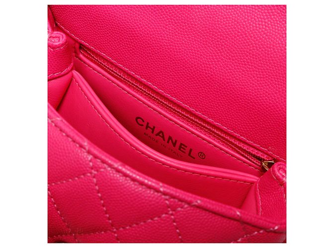 Coco Handle Borsa a Spalla Chanel Matelassé Rosa - vista 11