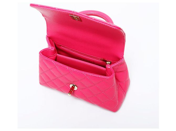 Coco Handle Borsa a Spalla Chanel Matelassé Rosa - vista 13