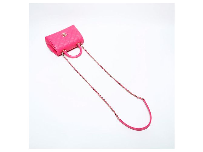 Coco Handle Borsa a Spalla Chanel Matelassé Rosa - vista 9