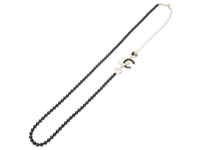 CHANEL A23C Coco Mark Perlenkette Schwarz - Ansicht 2
