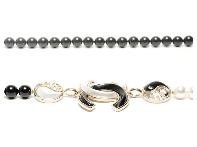 CHANEL A23C Coco Mark Perlenkette Schwarz - Ansicht 5