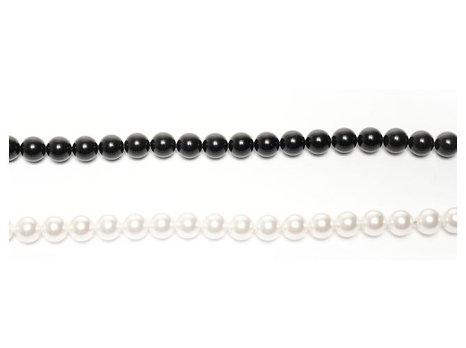 CHANEL A23C Coco Mark Perlenkette Schwarz - Ansicht 7