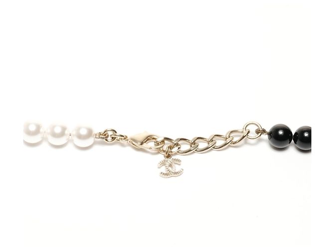 CHANEL A23C Coco Mark Perlenkette Schwarz - Ansicht 8
