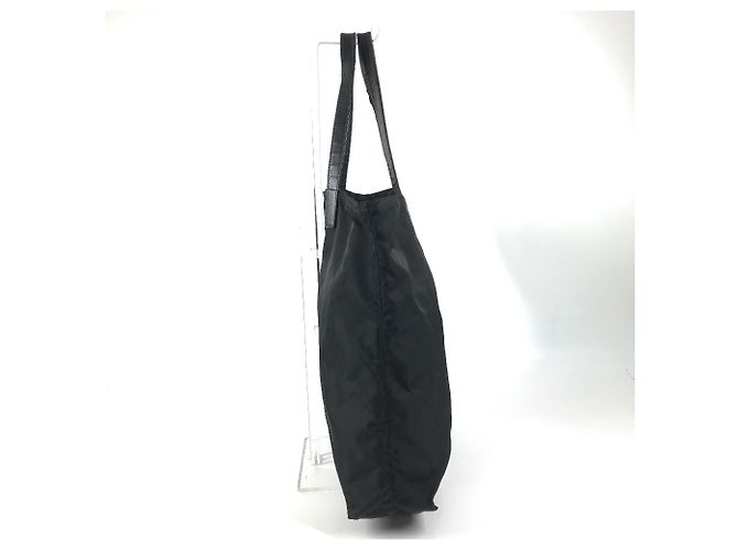 Borsa tote con placca logo triangolo Prada Nero - vista 4