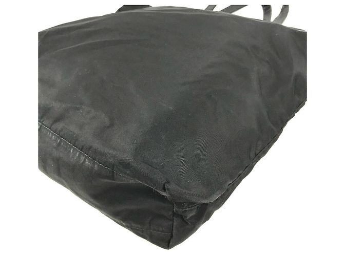 Borsa tote con placca logo triangolo Prada Nero - vista 6