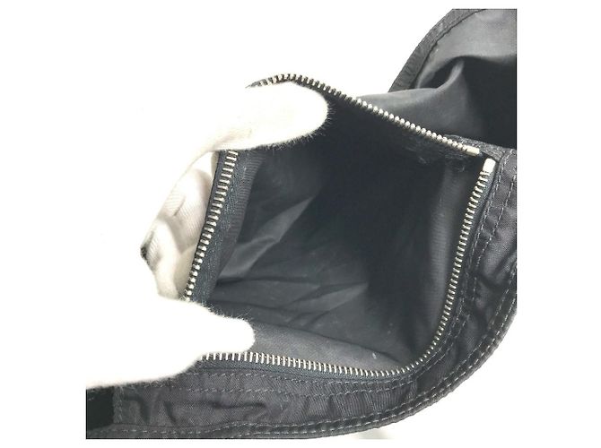 Borsa tote con placca logo triangolo Prada Nero - vista 8