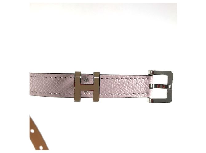 Cinturón con hebilla H en pop ash de Hermès Rosa - vista 4