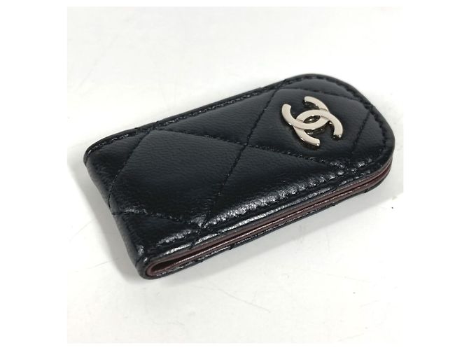 Cartera con clip de dinero acolchada Chanel Negro - vista 4