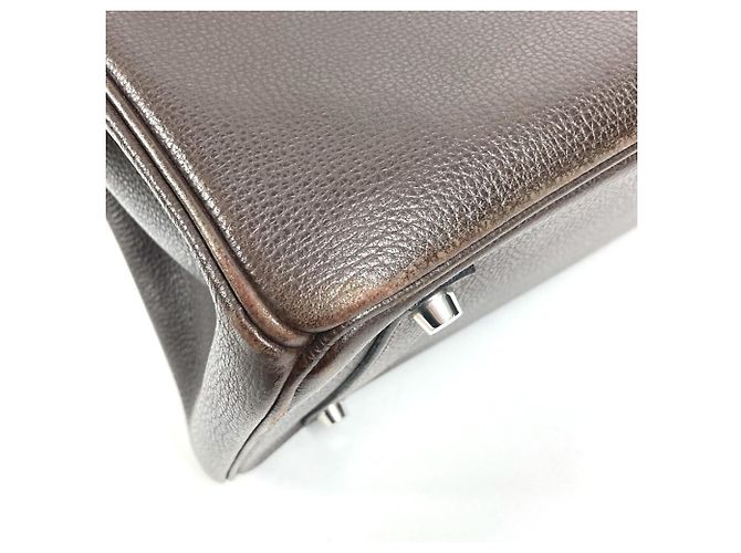 Borsa Tote Hermès Birkin 35 Marrone - vista 11