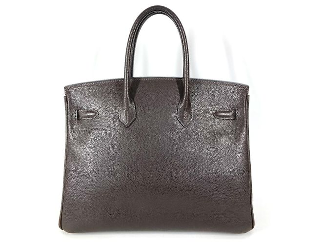 Borsa Tote Hermès Birkin 35 Marrone - vista 14