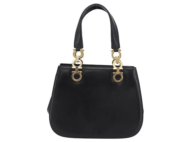 Salvatore Ferragamo Gancini Leather Nero - vista 2