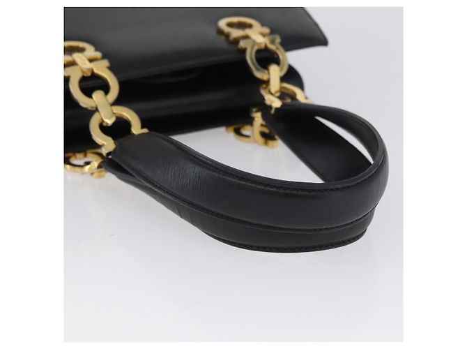 Salvatore Ferragamo Gancini Leather Nero - vista 7