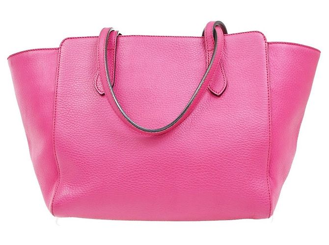 Gucci Swing Tote Leather Medium Pink - view 2