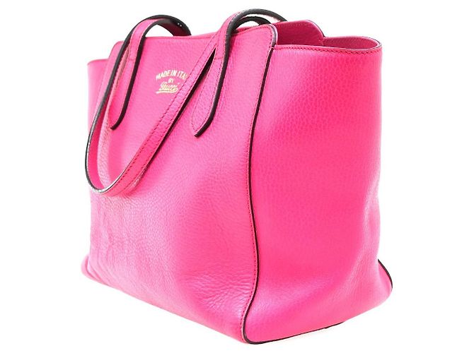 Gucci Swing Tote Leather Medium Pink - view 3