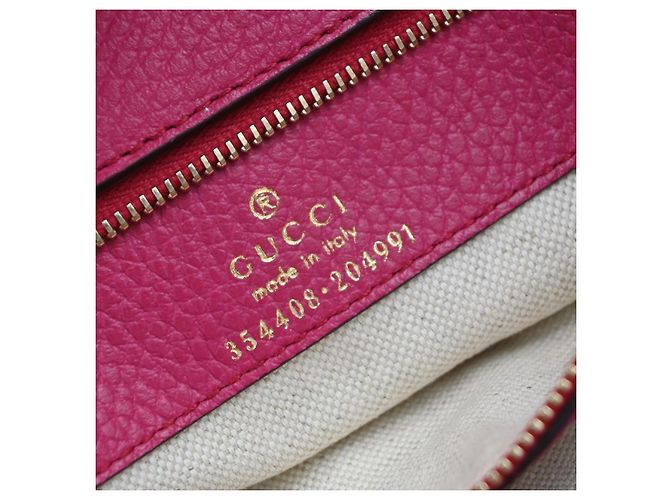 Gucci Swing Tote Leather Medium Pink - view 6