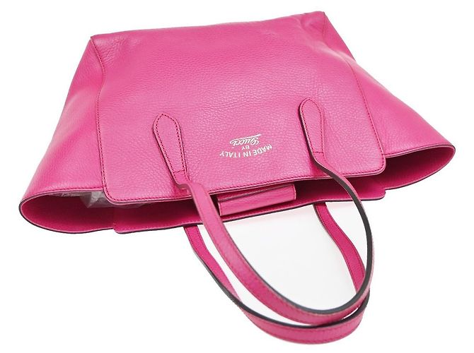Gucci Swing Tote Leather Medium Pink - view 7