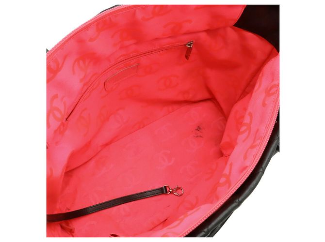 Chanel Cambon Linie Schultertasche Schwarz Pink Weiß - Ansicht 7