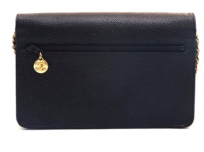 Borsa a spalla in pelle caviar nera Chanel con catena Nero - vista 2