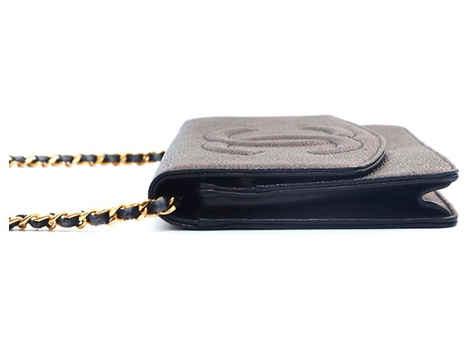 Borsa a spalla in pelle caviar nera Chanel con catena Nero - vista 3