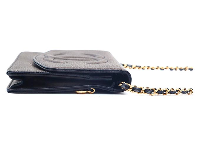 Borsa a spalla in pelle caviar nera Chanel con catena Nero - vista 4