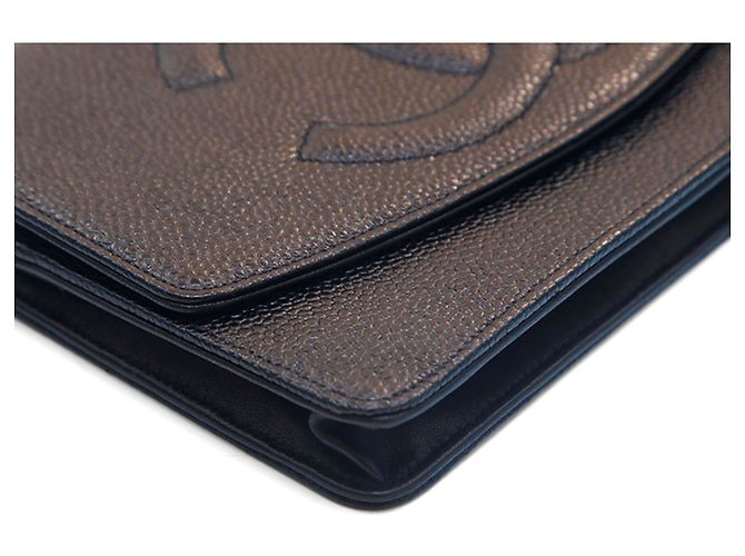Borsa a spalla in pelle caviar nera Chanel con catena Nero - vista 5