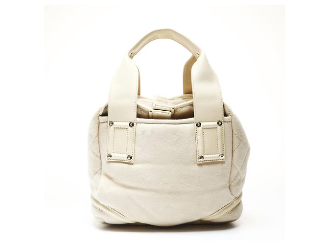 Bolso de mano de ante de cordero marfil con marca Coco CHANEL Beige - vista 2