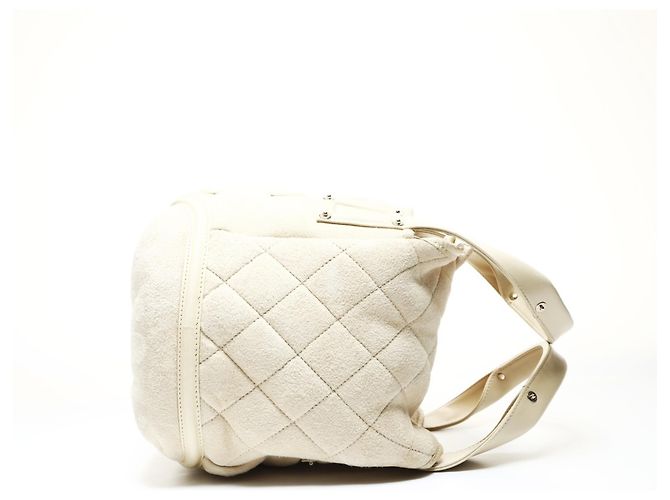 Bolso de mano de ante de cordero marfil con marca Coco CHANEL Beige - vista 4