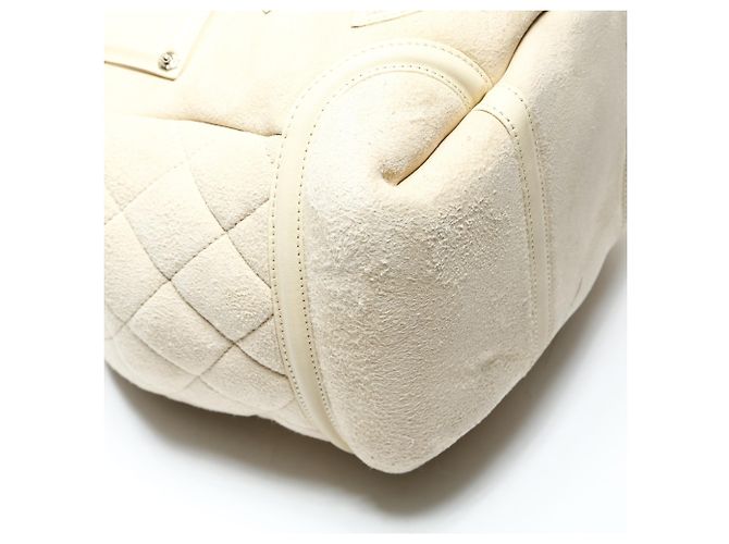 Bolso de mano de ante de cordero marfil con marca Coco CHANEL Beige - vista 5
