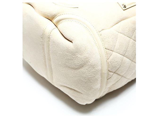 Bolso de mano de ante de cordero marfil con marca Coco CHANEL Beige - vista 6