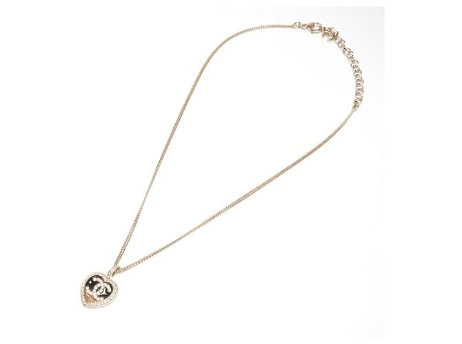 Collana con cuore in strass e logo Coco C23B di Chanel D'oro - vista 2