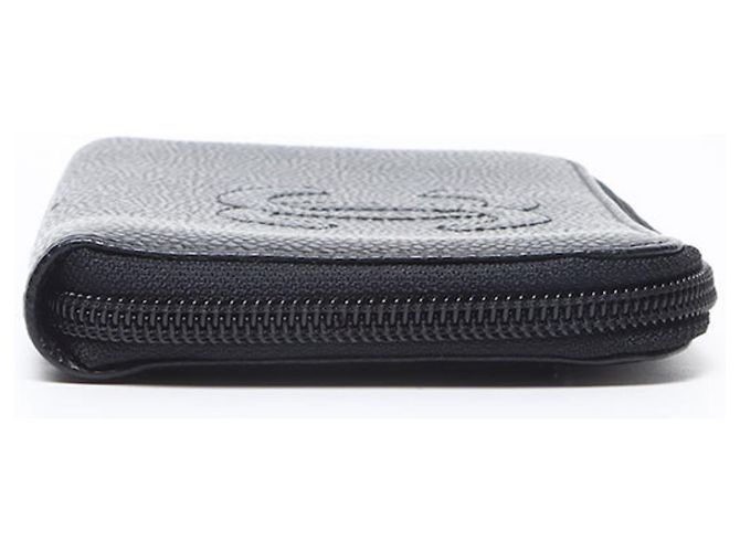Timeless CHANEL Cartera Larga de Cuero Caviar Coco Mark Negro - vista 4