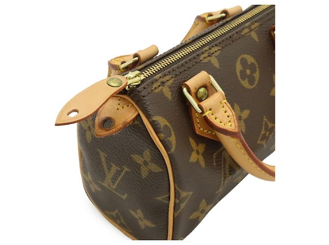 Borsa Mini Speedy Monogram Louis Vuitton Marrone Monogramma - vista 7