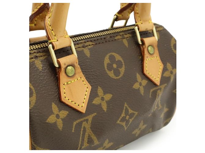 Borsa Mini Speedy Monogram Louis Vuitton Marrone Monogramma - vista 8