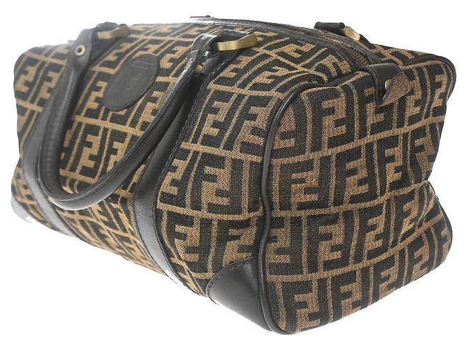 Borsa Boston convertibile Fendi in tela Zucca media - vista 3