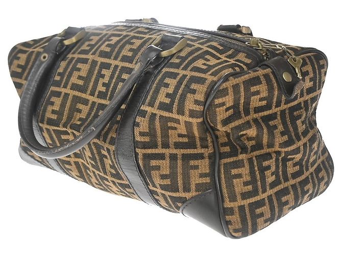 Borsa Boston convertibile Fendi in tela Zucca media - vista 4