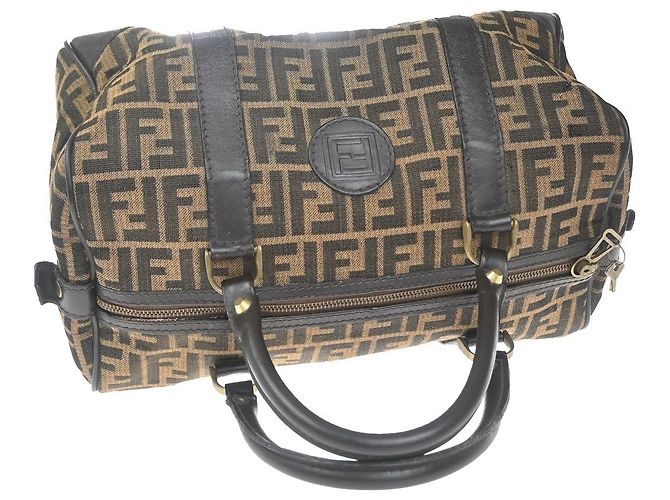 Borsa Boston convertibile Fendi in tela Zucca media - vista 6