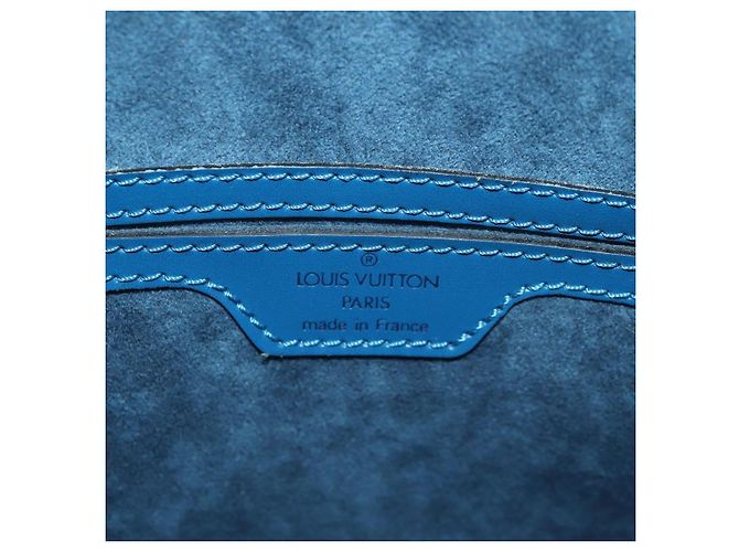 Borsa Soufflot in pelle Epi Louis Vuitton Blu - vista 7