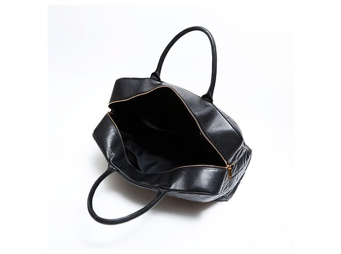Borsa Boston Matelassé in Pelle Caviar Chanel Nero - vista 12
