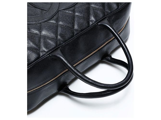 Borsa Boston Matelassé in Pelle Caviar Chanel Nero - vista 13