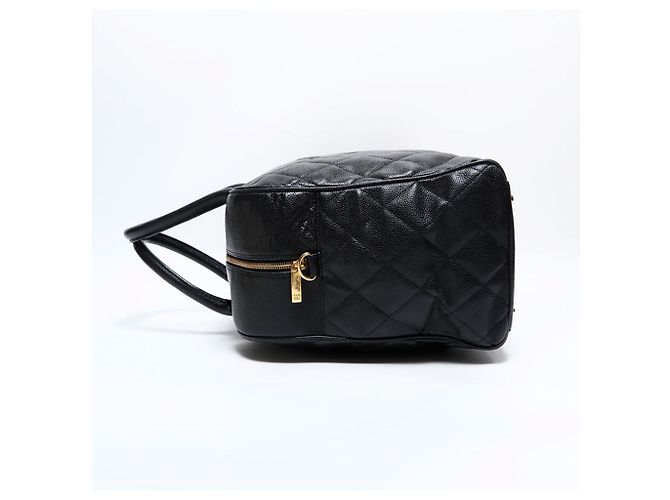 Borsa Boston Matelassé in Pelle Caviar Chanel Nero - vista 3
