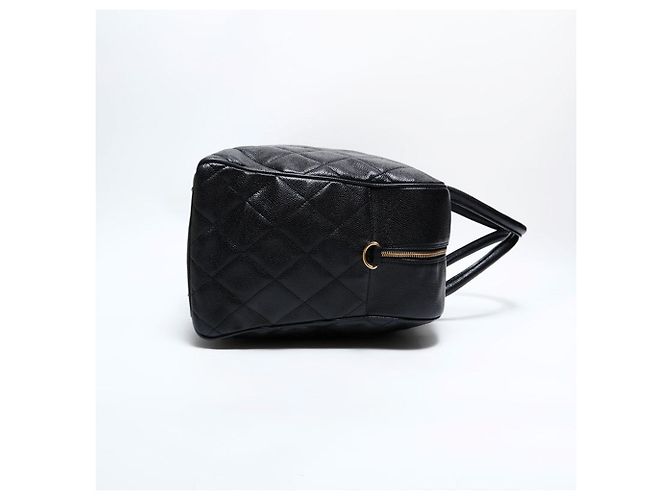 Borsa Boston Matelassé in Pelle Caviar Chanel Nero - vista 4